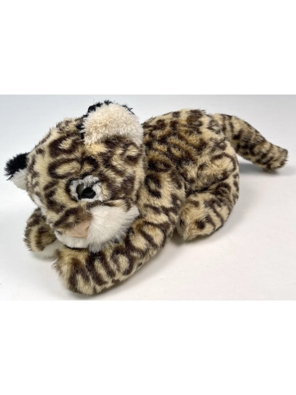 VTG 1985 PRESTIGE TOY CORP 13" Plush Stuffed Animal LEOPARD Jungle Cat Beige Tan